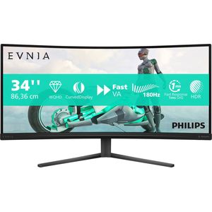 Philips Evnia 34M2C3500L LED Monitor 34 inch - Gebogen - QHD - Zwart