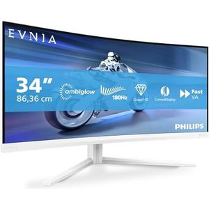 Philips Evnia 34M2C5501A/00 - QHD Curved Ultrawide Gaming Monitor - 180Hz - 34 inch