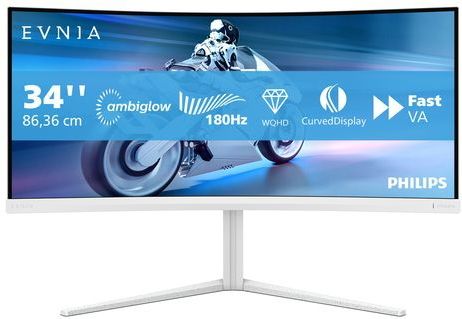 Philips Evnia 34M2C5501A/00 - QHD Curved Ultrawide Gaming Monitor - 180Hz - 34 inch