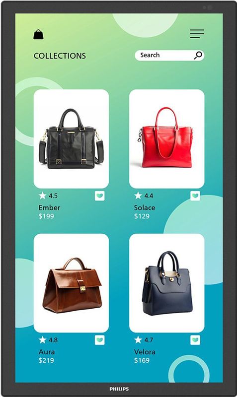 Philips 3000 series 32BDL3751T/00 beeldkrant Interactief flatscreen 80 cm (31.5") LCD Wifi 350 cd/m² Full HD Zwart Touchscreen Type processor Android 24/7
