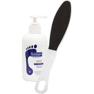 FOOTLOGIX 19 - Massage Formula - Voet- en Beencrème - Zijdezachte Hydratatie zonder Vettig Residu - Met Gratis Voetvijl