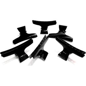 6 kappers klemmen flexibel zwart