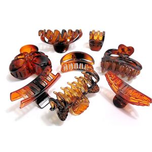 Haarklemmen set 8x bruin diverse varianten - Herfst - Herfstkleur