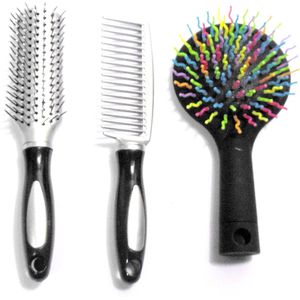 2x Haarborstels + 1x haarkam set