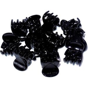 Haarklemmetjes zwart shiny
