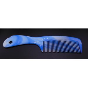 Grote handvat kam blauw