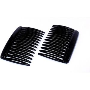 Haarkam-Zijkam zwart grof klein