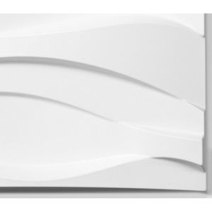 3D Plaktegels Golvend Wit - 13 Stuks - 50x50cm Per Tegelsticker - Zelfklevende Tegels - Wandpanelen - Paneel Voor Wand - 3D Behang