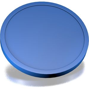 CombiCraft blanco plastic munt 26mm blauw - per 100 stuks