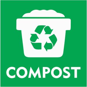 CombiCraft Bordje Afval Compost - 10x10 cm