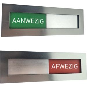 CombiCraft Aanwezig-Afwezig schuifbordje met tape 145 x 48 mm - per stuk