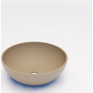 Waskom bws dorn 40x40x15 cm rond solid beige mat