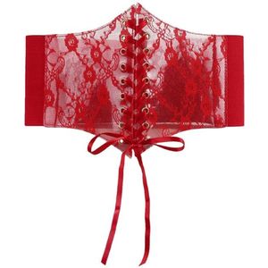 Corset - Korset - corset dames - corset riem - afslanken - verstelbaar en elastisch - Rood 1 stuks