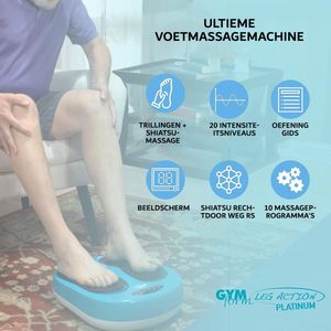 Massageapparaat - Shiatsu Massage - Voor Benen & Voeten - Incl Afstandsbediening - 20 Snelheden - 10 Modi - Verminderd Pijn