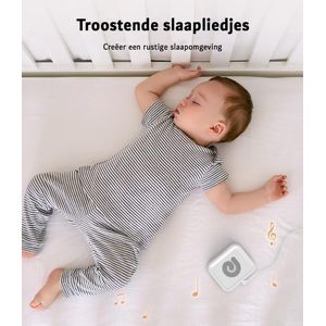 White Noise Machine - Draagbaar - Met USB - 21 Geluiden - Geschikt voor alle leeftijden - Wit