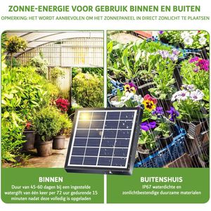 Waterdruppelaar - Irrigatiesysteem - Bewateringssysteem - Zonne Energie - Set van 15 Geplante Planten - Automatisch Watergeefsysteem met USB-voeding - LED-display