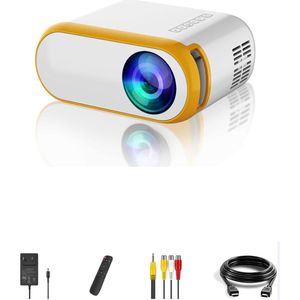 Mini Beamer - Projector - Mini Video Beamer - Wifi - 1080P Full HD - Draagbare Projector - Compatibel met iPhone/Samsung/Hauwei/TV Stick/TV-Box/HDMI/USB/TF/SD-Karte/VGA/AV-Audio