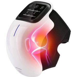 Knie massage - Draadloze kniestimulator - Krachtige op batterijen gebaseerde infrarood diepe warmte kniegewrichtspijnverlichting - Laser- en vibratietherapie voor artritis - Zwellingsstijfheid - Uitgerekte ligamenten en spierletsel