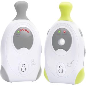 Draadloze Audio Babyfoon met Nachtlampje - Veilige en Handige Baby Monitoring - 300m Bereik - Hoorbaar en Visueel alarm - 2 Kanalen