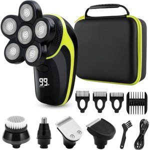 7D Scheerapparaten voor Mannen, Heren Hoofd Scheerapparaat voor Kale Mannen Wet&Dry Waterdicht Kaal Hoofd Scheerapparaat voor Mannen, Snoerloze Oplaadbare 5-in-1