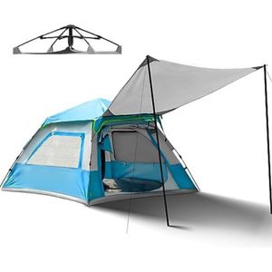Instant Pop-up Tent voor 3-5 Personen, Lichtgewicht en Waterdicht voor 4 Seizoenen Kamperen, met UV-bescherming en Draagtas