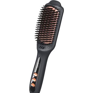 Stijltang Borstel, Verbeterde Keramische Ionische Stijltang Met Instelbare Temperatuur, Verwarmde Anti-Verbranding Haarborstel Voor Vrouwen, Digitale Display, Warme Kam Met Snelle Verwarming