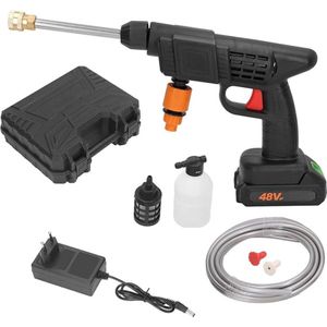 Draadloze Hogedrukreiniger, 90 Bar Draagbare Hogedrukreiniger, Draagbare Draadloze Hogedrukreiniger met 1200 MAh Batterij en Oplader voor Auto Hekwerk Vloerreiniging en Bewatering