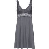 By Louise - Negligé Nachtjurkje - Zwart - Bamboe Viscose Mix