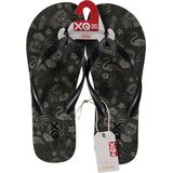 XQ Heren Teenslippers Print Legergroen