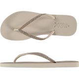 XQ - Dames Teenslippers - Beige - Glitters