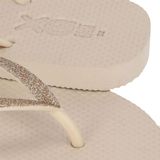 XQ - Dames Teenslippers - Beige - Glitters