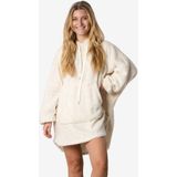 Dames Huggle Fleece Hoodie Loungewear Incl Capuchon Creme