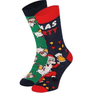 Apollo - Foute Kerstsokken - 2-Pack - XMAS Party Print - Huissokken
