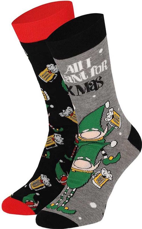 Apollo - Foute Kerstsokken - 2-Pack - Multi - Katoen