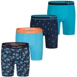 Happy Shorts - 3-Pack - Boxershorts - Blauw/Groen/Oranje - 95% Katoen, 5% Elastaan