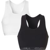 O'Neill - Dames Short Top 2-Pack - Wit/Zwart - Katoen/Elastaan
