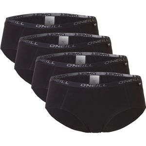 O'Neill - Dames Hipsters - Zwart - 4-Pack - Zachte Katoenmix