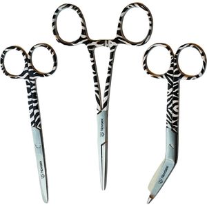 Novaex - Zebra - Verpleegkundige Scharenset - 3-delig - Hoogwaardige Scharen