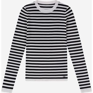 Nik & Nik Jolie Stripe Pullover Truien & Vesten Meisjes - Sweater - Hoodie - Vest- Wit