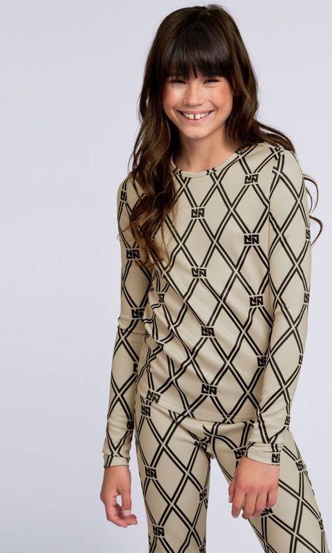 NIK&NIK Longsleeve Beige - Minimalistisch Design voor Meisjes