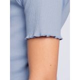 NIK & NIK Trui Blauw - Ronde Halslijn - Sylvia Rib Top