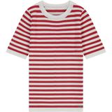 NIK&NIK - T-shirt - Rood/Wit - Meisjes - Half-lange Mouwen