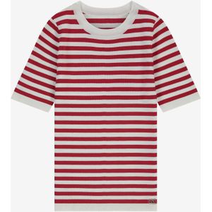 NIK&NIK - T-shirt - Rood/Wit - Meisjes - Half-lange Mouwen