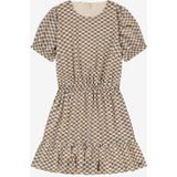 NIK&NIK - Jurk - Polyester - Korte Mouwen - Ronde Hals - Logopatroon
