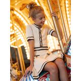 NIK&NIK - A-lijn Jurk - Korte Mouwen - Ronde Hals - Contrasterende Bies