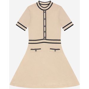 NIK&NIK - A-lijn Jurk - Korte Mouwen - Ronde Hals - Contrasterende Bies