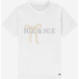 NIK&NIK - T-shirt - Wit - Korte Mouwen - Ronde Hals - 100% Katoen