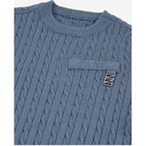 NIK&NIK - A-lijn Jurk - Blauw - Grof Gebreid