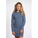 NIK&NIK - A-lijn Jurk - Blauw - Grof Gebreid