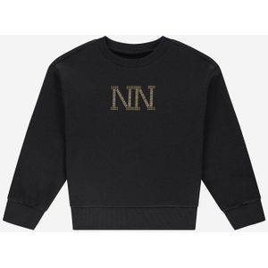 Nik & Nik - Stud Sweatshirt - Bruin - Hoodie - Meisjes